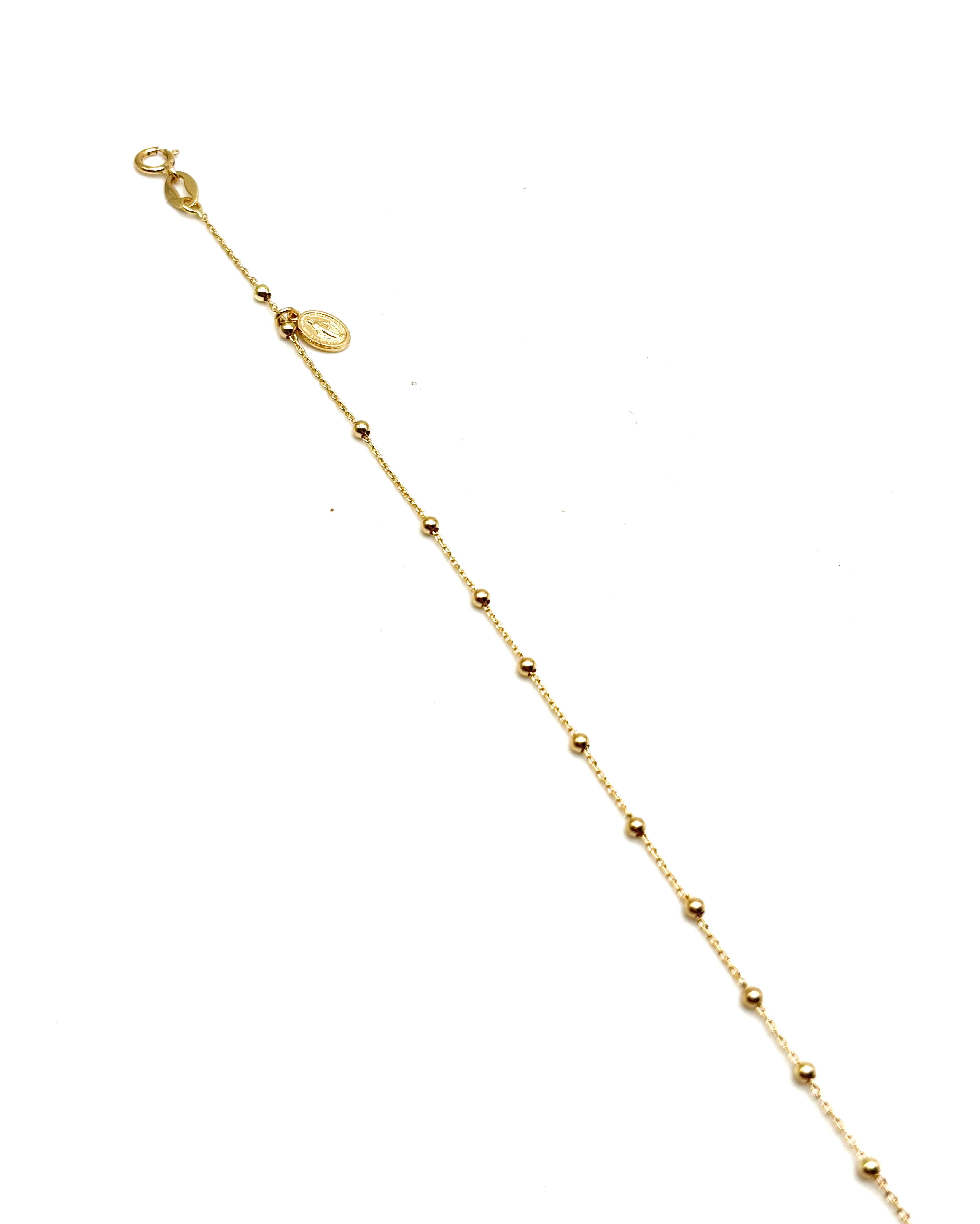 18K GOLD ROSARY BRACELET - HANDMADE IN ITALY