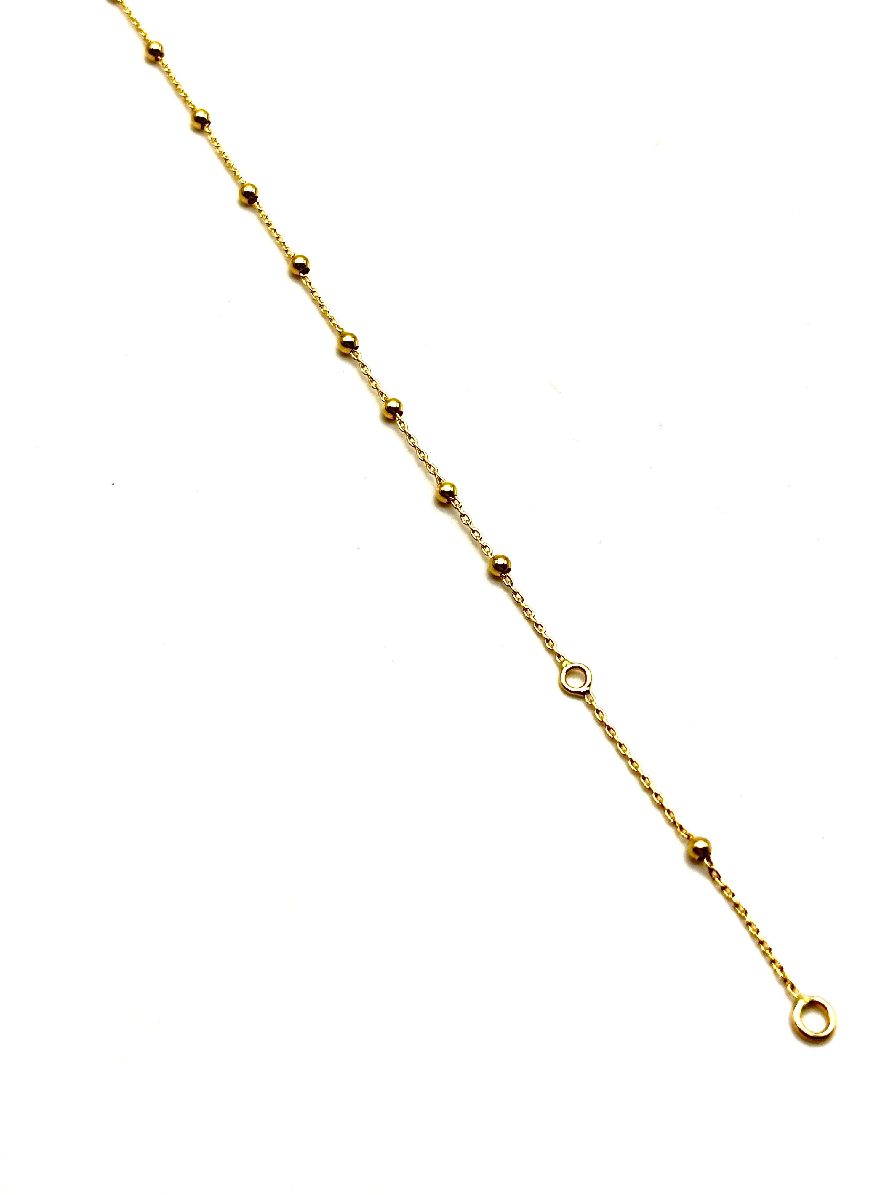 18K GOLD ROSARY BRACELET - HANDMADE IN ITALY