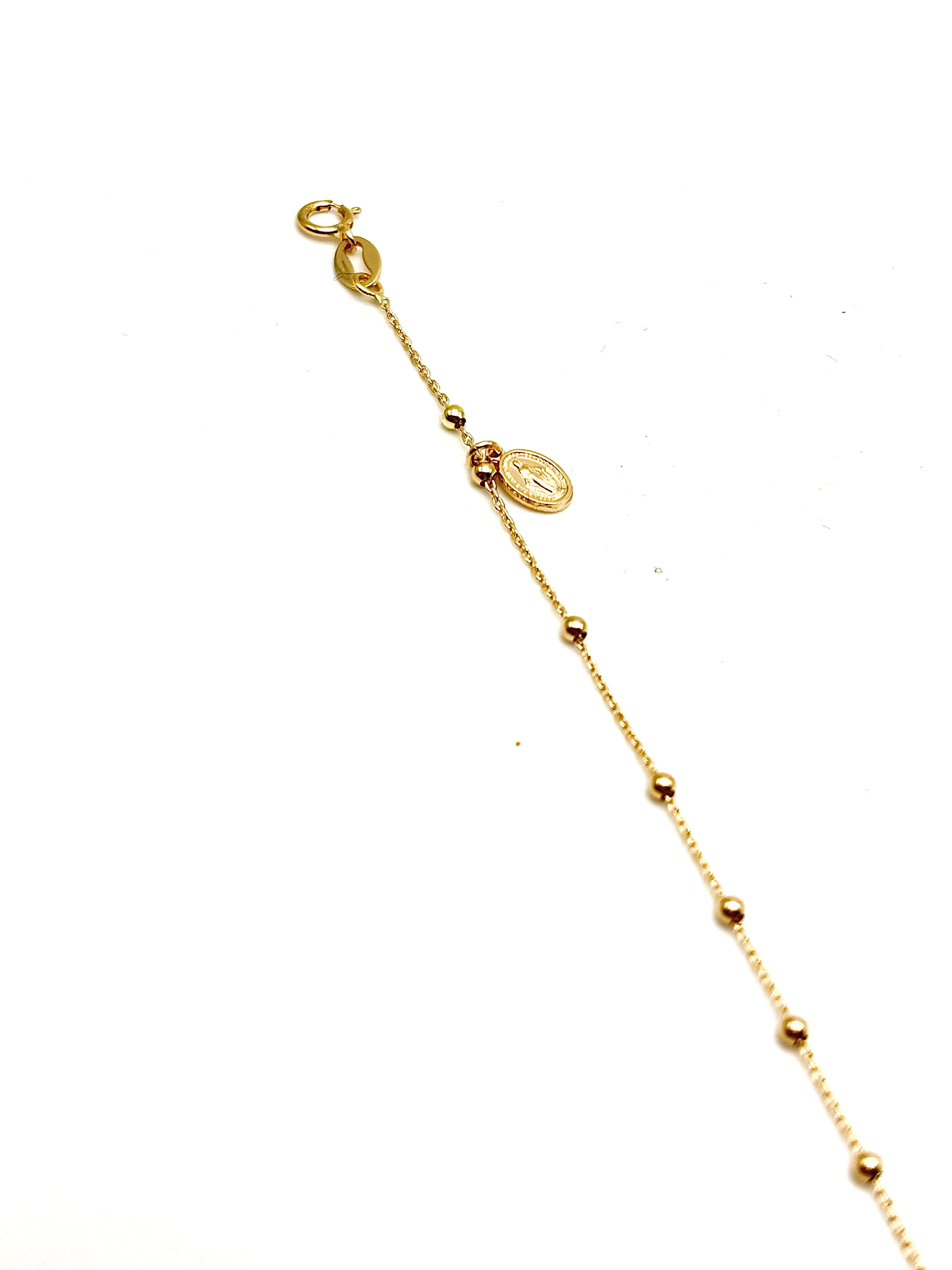 18K GOLD ROSARY BRACELET - HANDMADE IN ITALY