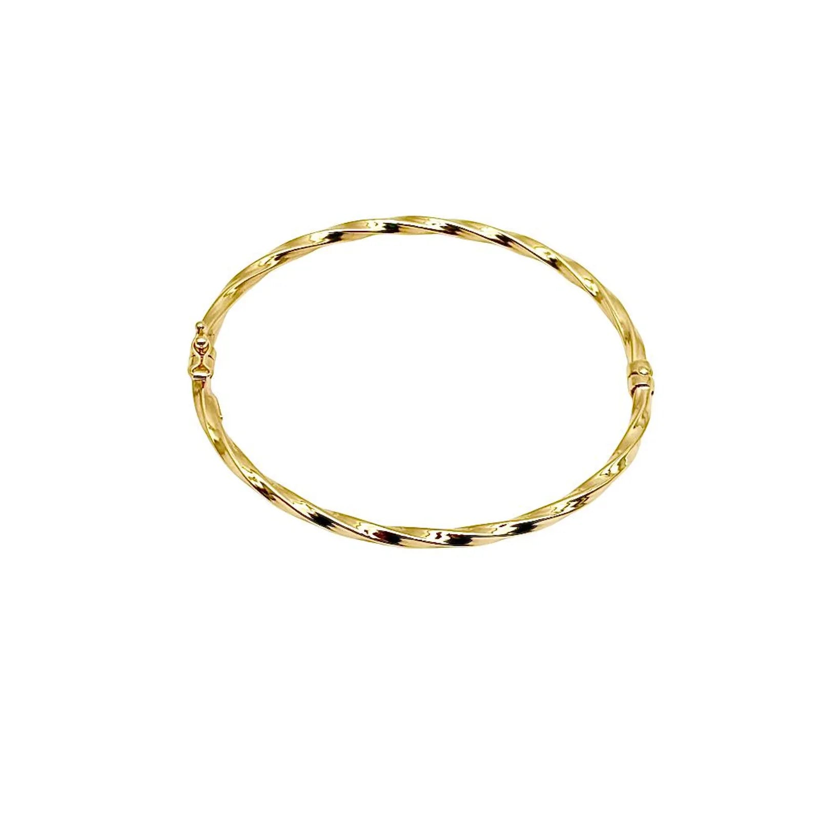 18K GOLD BANGLE BRACELET - HANDMADE IN ITALY