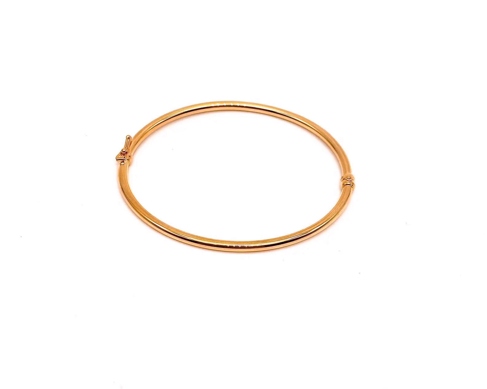 18K GOLD BANGLE BRACELET - HANDMADE IN ITALY