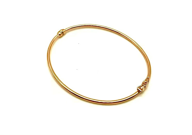 18K GOLD BANGLE BRACELET - HANDMADE IN ITALY
