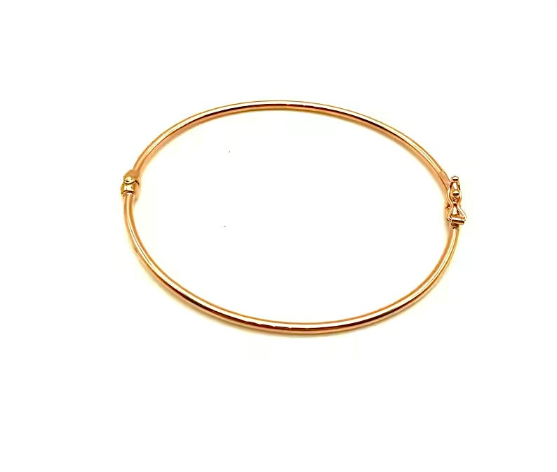 18K GOLD BANGLE BRACELET - HANDMADE IN ITALY