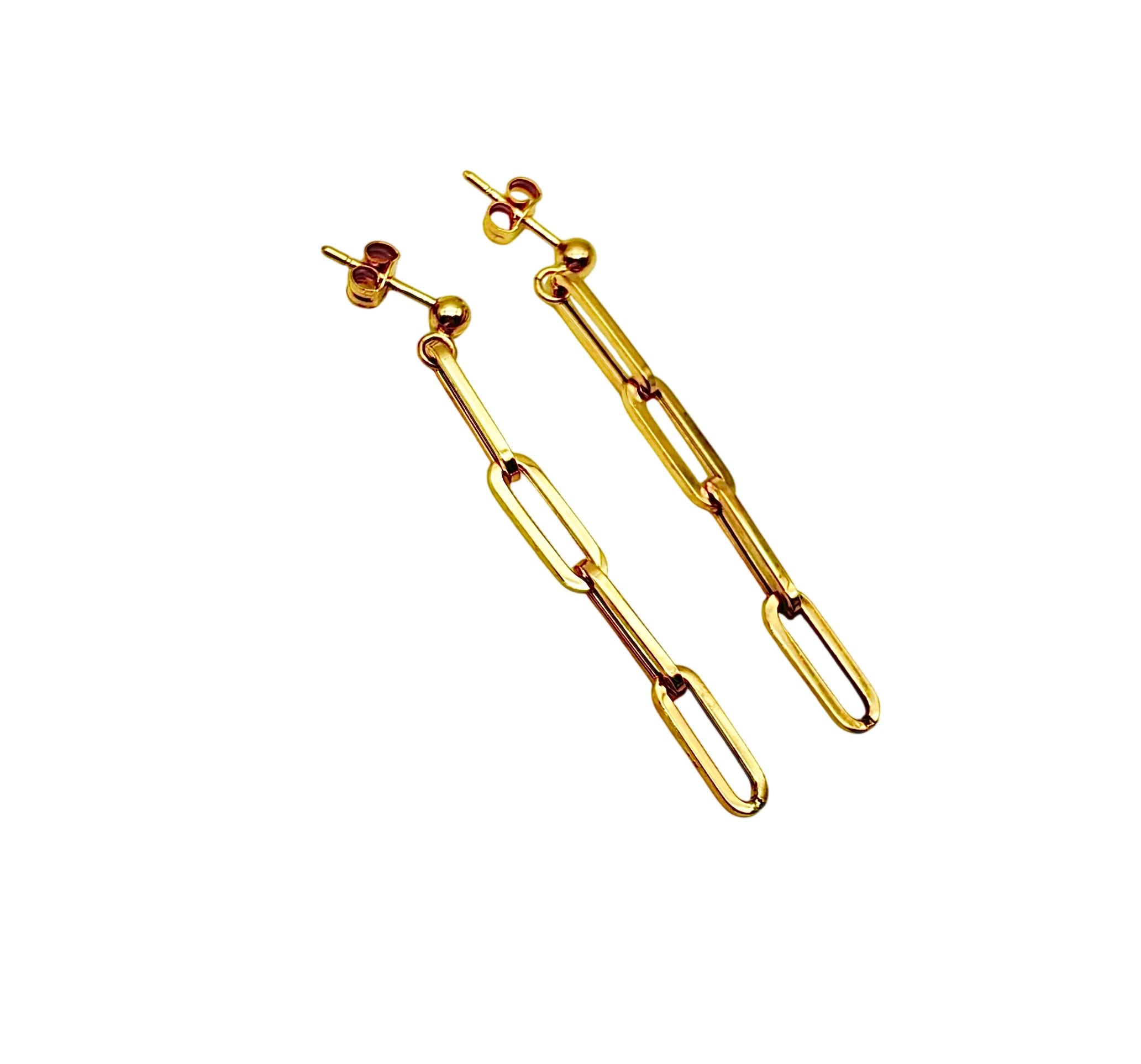 18K GOLD MANGO DROP EARRINGS - HANDMADE IN ITALY