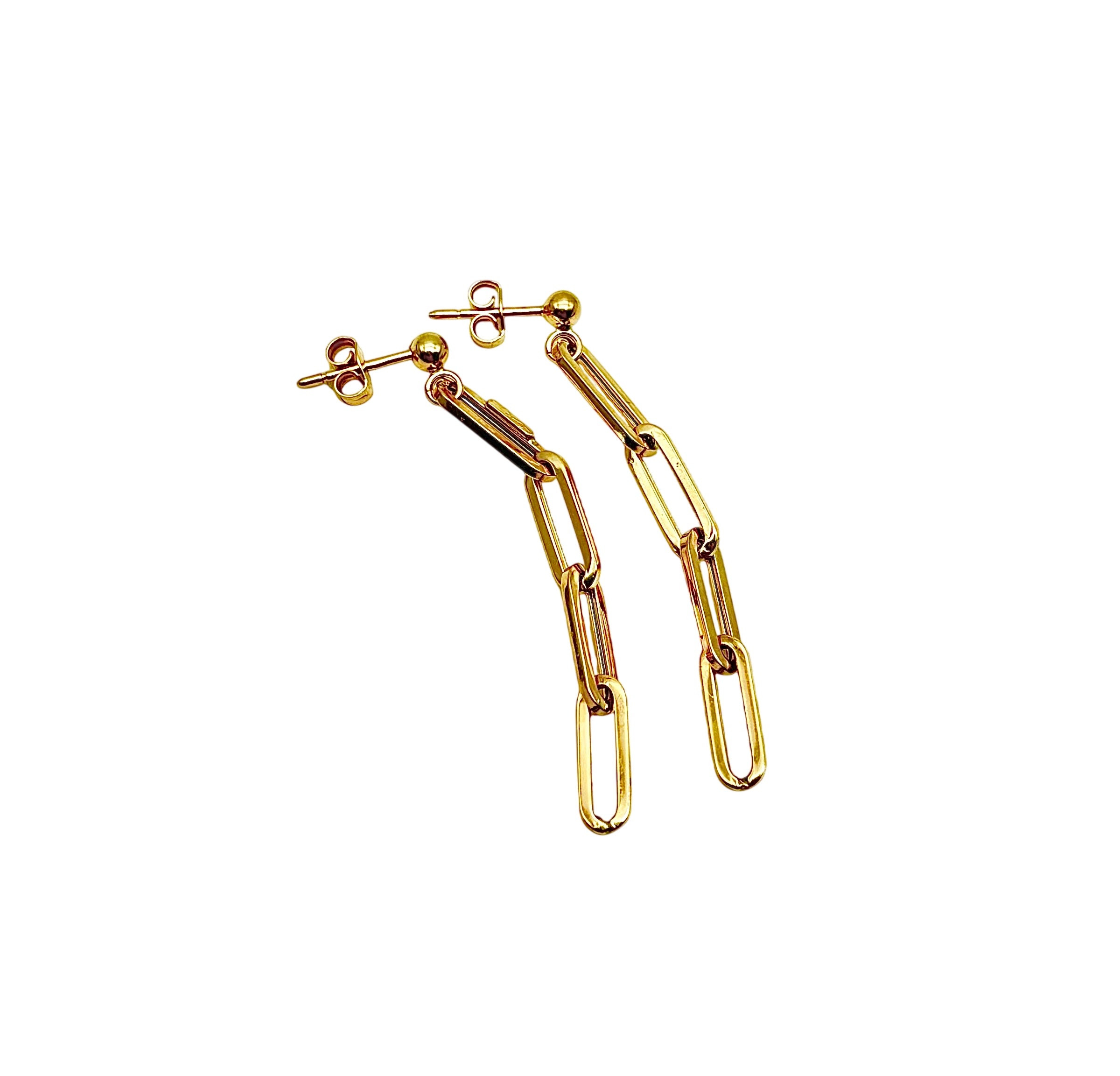 18K GOLD MANGO DROP EARRINGS - HANDMADE IN ITALY