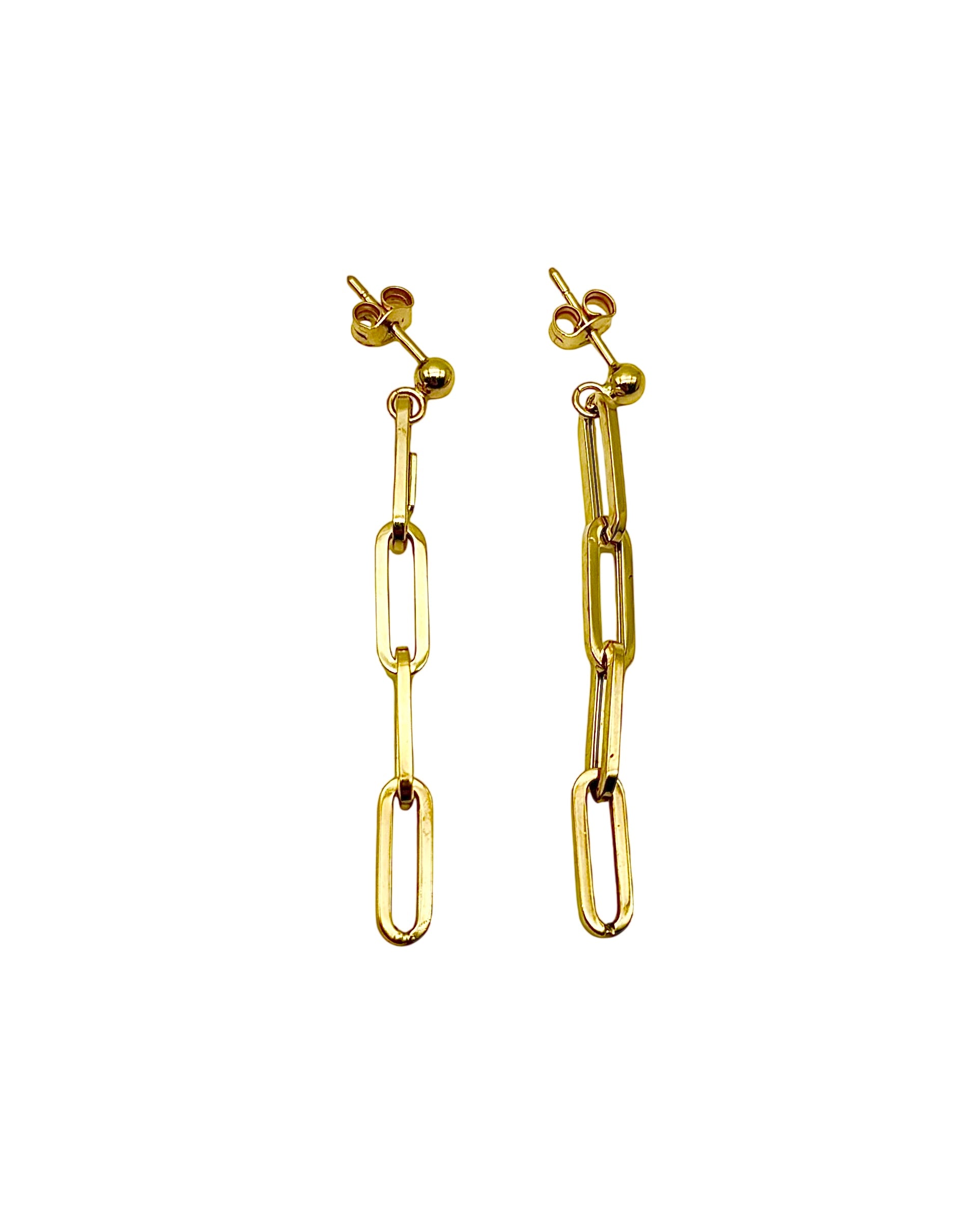 18K GOLD MANGO DROP EARRINGS - HANDMADE IN ITALY