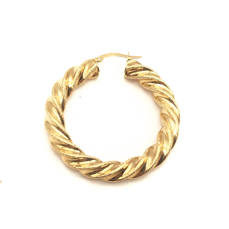 18K GOLD HOOP EARRINGS - HANDMADE IN ITALY