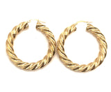 18K GOLD HOOP EARRINGS - HANDMADE IN ITALY