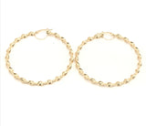 18K GOLD HOOP EARRINGS - HANDMADE IN ITALY