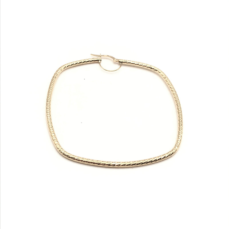 18K GOLD POSILLIPO LARGE HOOP EARRINGS - HANDMADE IN ITALY
