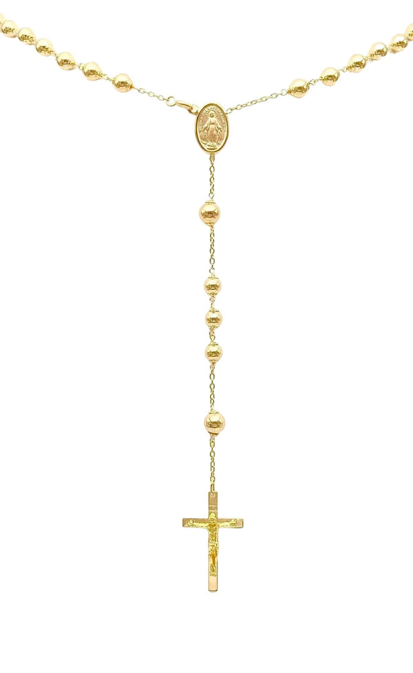 18K GOLD ANEMONE ROSARY NECKLACE - HANDMADE IN ITALY