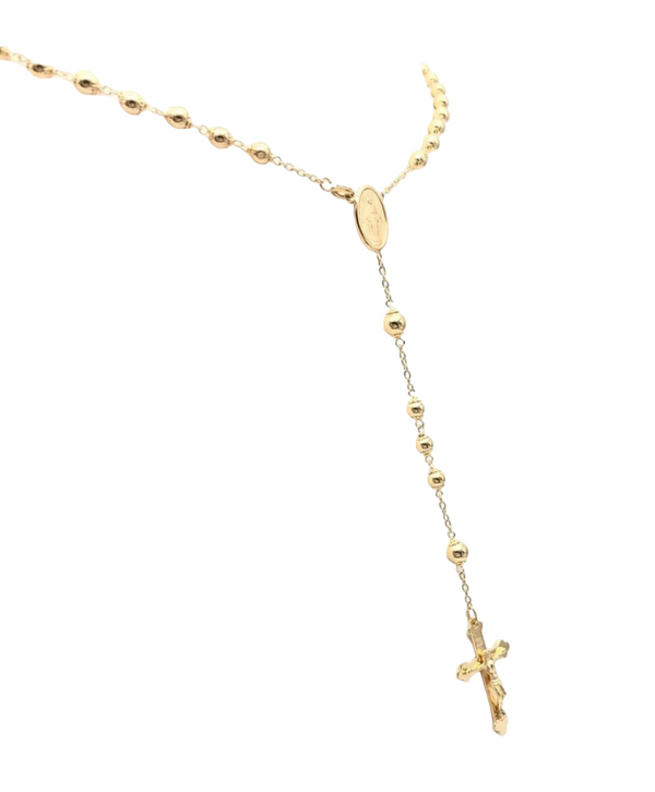 18K GOLD TULIPANO ROSARY NECKLACE - HANDMADE IN ITALY