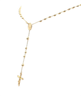 18K GOLD TULIPANO ROSARY NECKLACE - HANDMADE IN ITALY