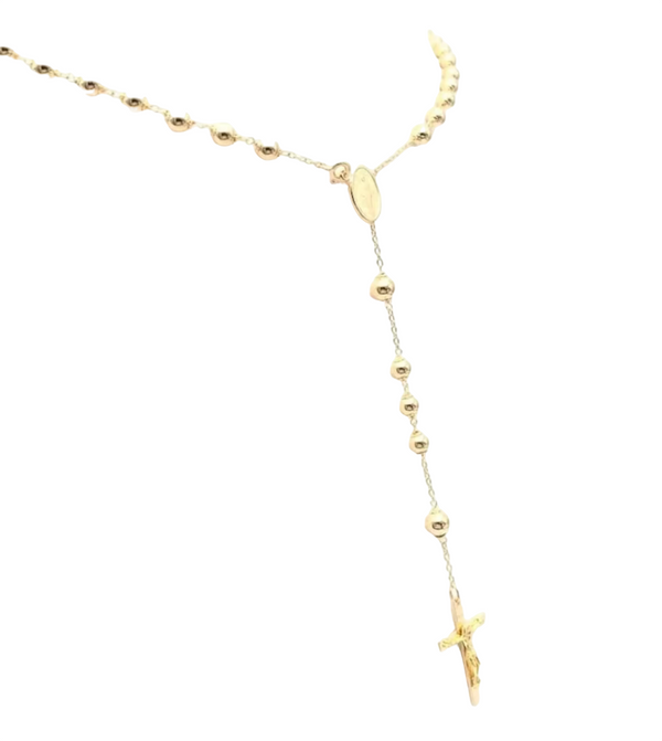 18K GOLD ANEMONE ROSARY NECKLACE - HANDMADE IN ITALY