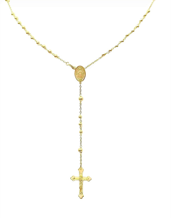 18K GOLD ORTENSIO ROSARY NECKLACE - HANDMADE IN ITALY