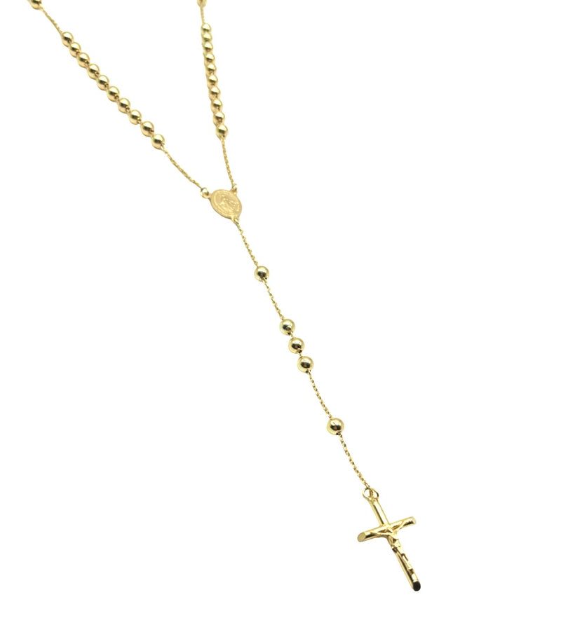 18K GOLD NARCISO ROSARY NECKLACE - HANDMADE IN ITALY