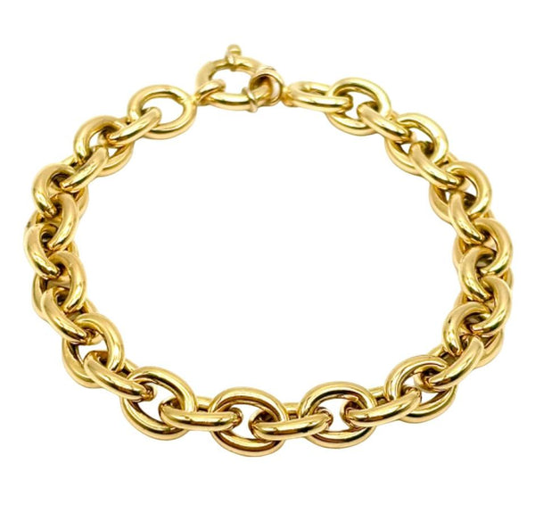 18K GOLD OCEANIA ROLO CHAIN BRACELET - HANDMADE IN ITALY