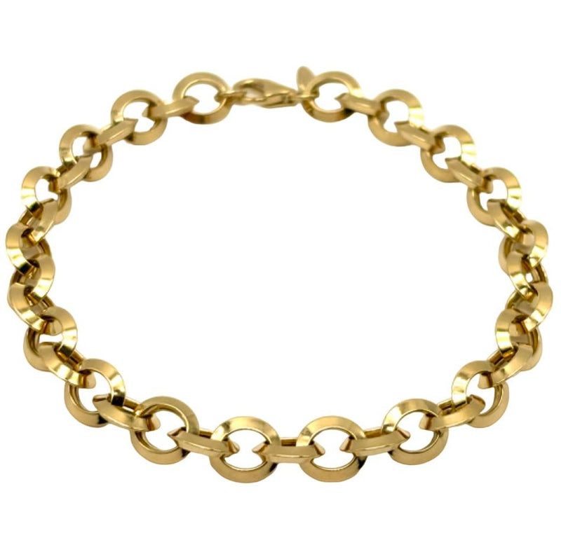 18K GOLD TOSCA ROLO CHAIN BRACELET - HANDMADE IN ITALY