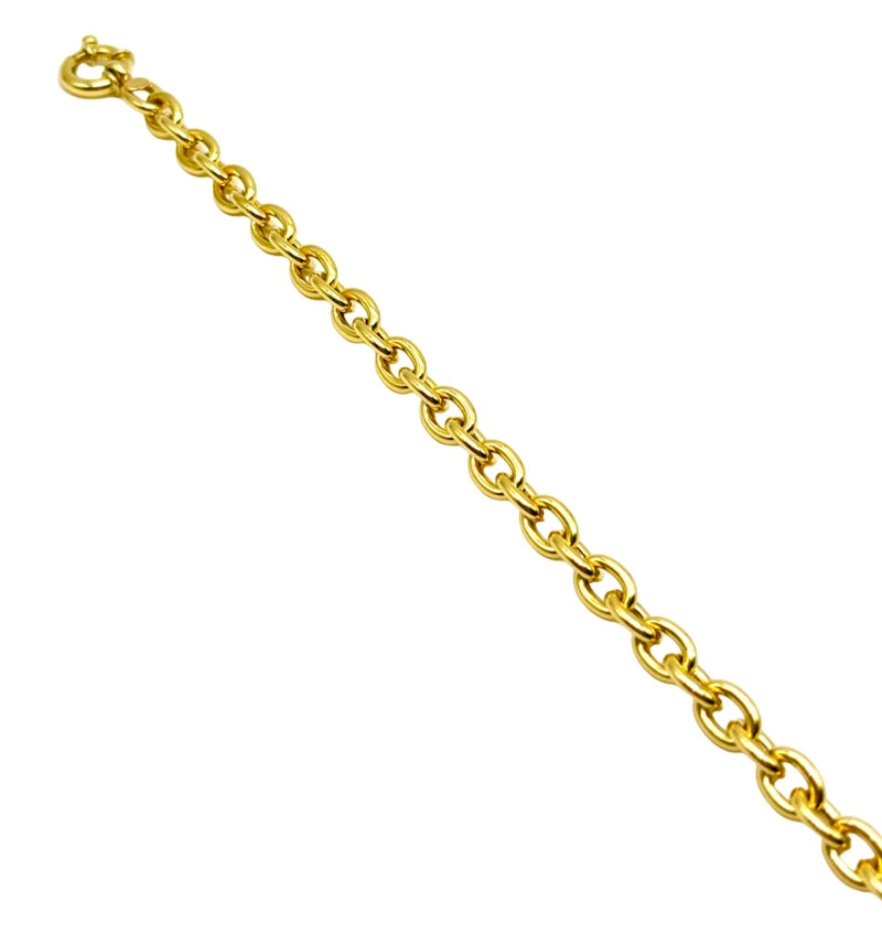 18K GOLD TURIN ROLO CHAIN BRACELET - HANDMADE IN ITALY