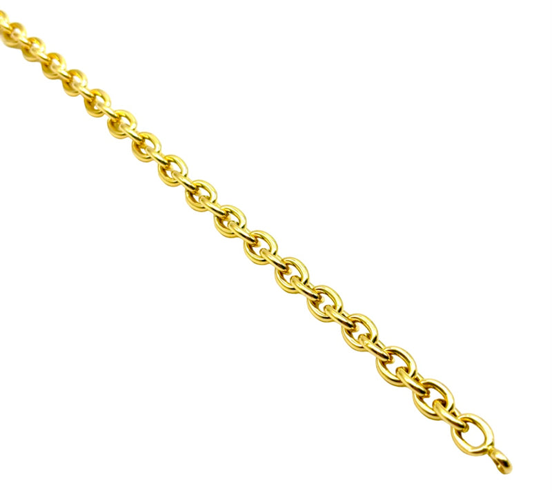 18K GOLD TURIN ROLO CHAIN BRACELET - HANDMADE IN ITALY