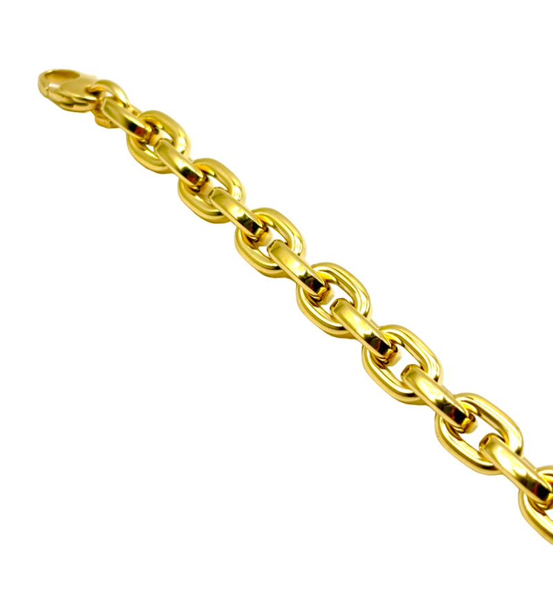 18K GOLD TRENTO ROLO CHAIN BRACELET - HANDMADE IN ITALY