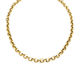 18K GOLD ROLO CHAIN NECKLACE - HANDMADE IN ITALY