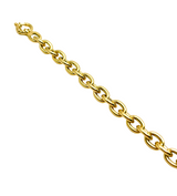 18K GOLD ROLO CHAIN BRACELET - HANDMADE IN ITALY