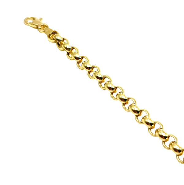 18K GOLD ROLO CHAIN BRACELET - HANDMADE IN ITALY