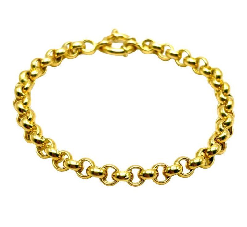 18K GOLD MARIANNA ROLO CHAIN BRACELET - HANDMADE IN ITALY