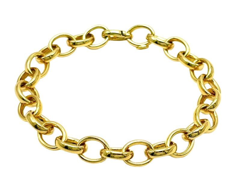 18K GOLD KYOTO ROLO CHAIN BRACELET - HANDMADE IN ITALY