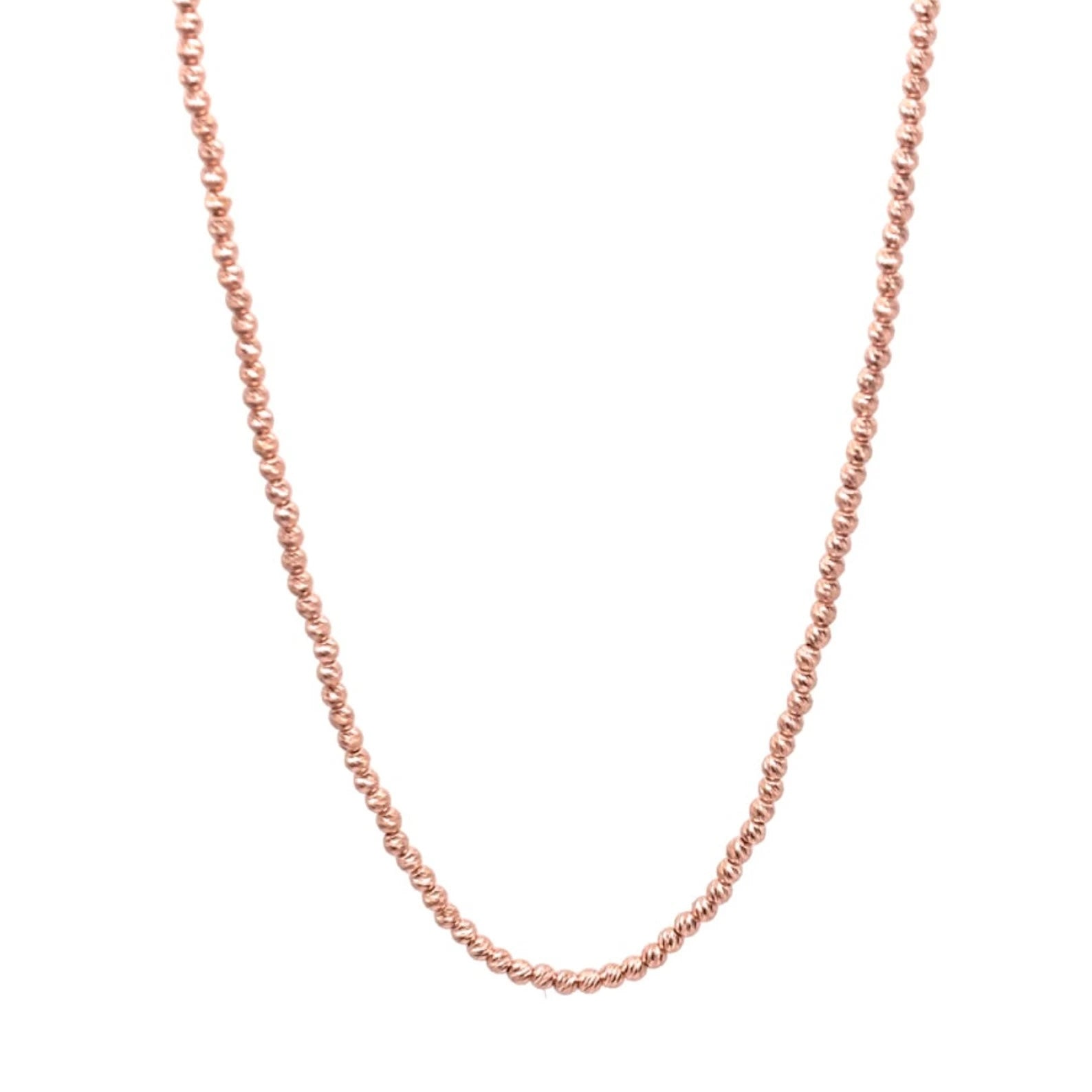 18K GOLD BEADED NECKLACE - HANDMADE IN ITALY