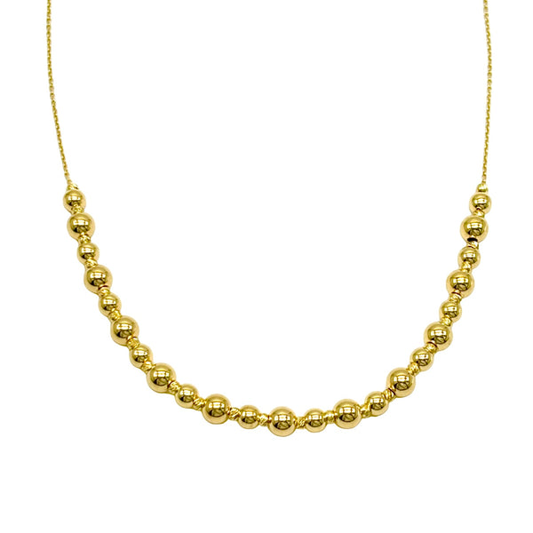 18K GOLD ADELAIDE BEADED NECKLACE - HANDMADE IN ITALY