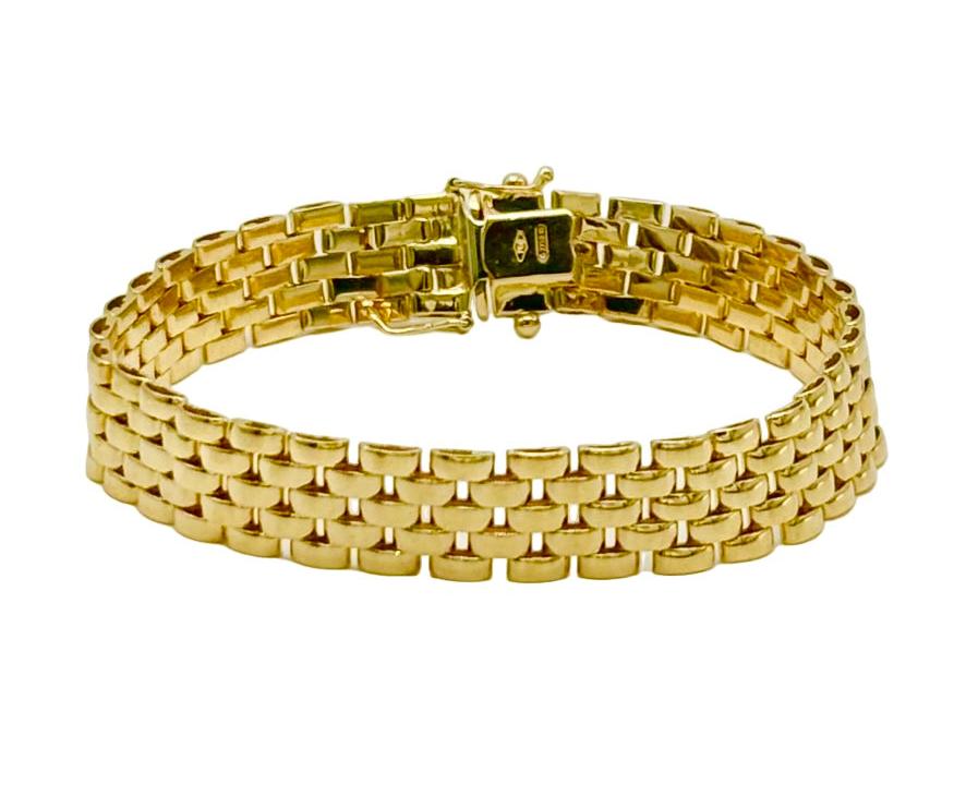 18K GOLD PANTHER LINK BRACELET - HANDMADE IN ITALY