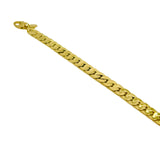 18K GOLD LAMPEDUSA CUBAN CHAIN BRACELET - HANDMADE IN ITALY