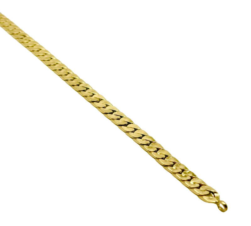 18K GOLD LAMPEDUSA CUBAN CHAIN BRACELET - HANDMADE IN ITALY