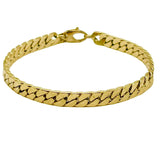 18K GOLD LAMPEDUSA CUBAN CHAIN BRACELET - HANDMADE IN ITALY