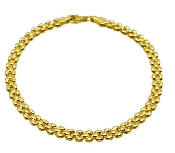 18K GOLD PANTHER LINK BRACELET - HANDMADE IN ITALY