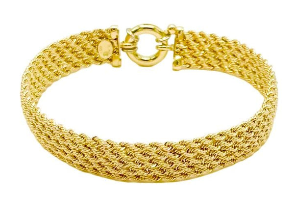 18K GOLD ROPE CHAIN BRACELET - HANDMADE IN ITALY