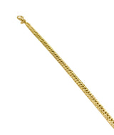 18K GOLD PIANOSA CUBAN CHAIN BRACELET - HANDMADE IN ITALY