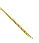 18K GOLD PIANOSA CUBAN CHAIN BRACELET - HANDMADE IN ITALY