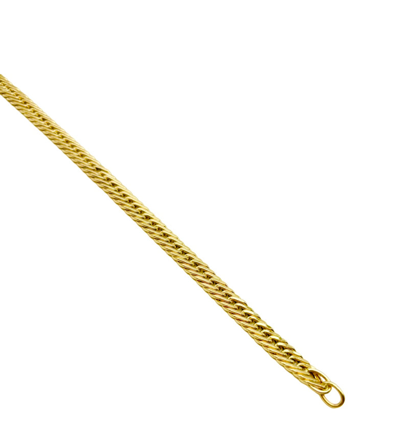 18K GOLD PIANOSA CUBAN CHAIN BRACELET - HANDMADE IN ITALY