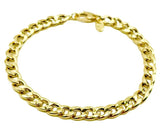 18K GOLD LIVIGNO CUBAN CHAIN BRACELET - HANDMADE IN ITALY