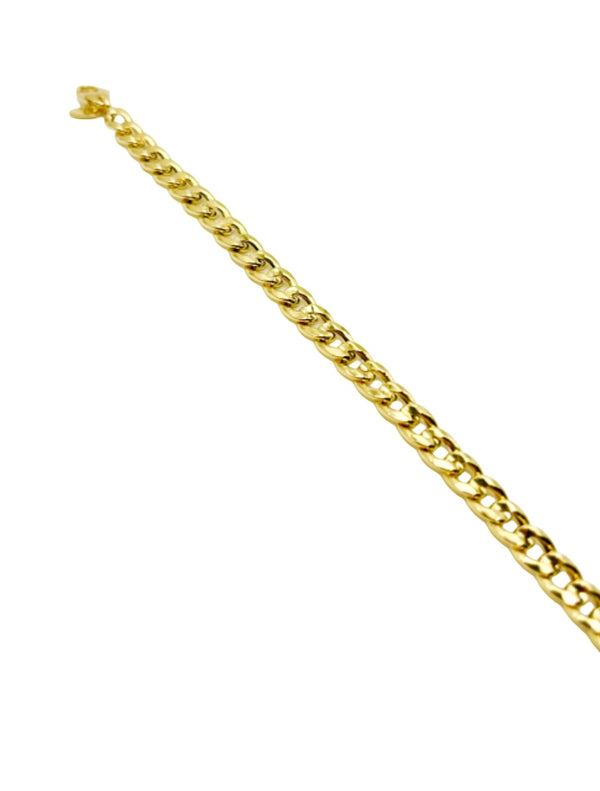 18K GOLD LIVIGNO CUBAN CHAIN BRACELET - HANDMADE IN ITALY