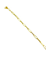 18K GOLD PAPER CLIP CHAIN BRACELET - HANDMADE IN ITALY