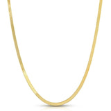 18K GOLD HERRINGBONE NECKLACE - HANDMADE IN ITALY