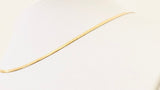 18K GOLD HERRINGBONE NECKLACE - HANDMADE IN ITALY