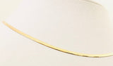 18K GOLD HERRINGBONE NECKLACE - HANDMADE IN ITALY