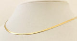 18K GOLD HERRINGBONE NECKLACE - HANDMADE IN ITALY