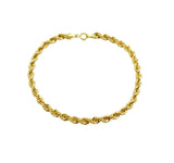 18K GOLD ROPE CHAIN BRACELET - HANDMADE IN ITALY