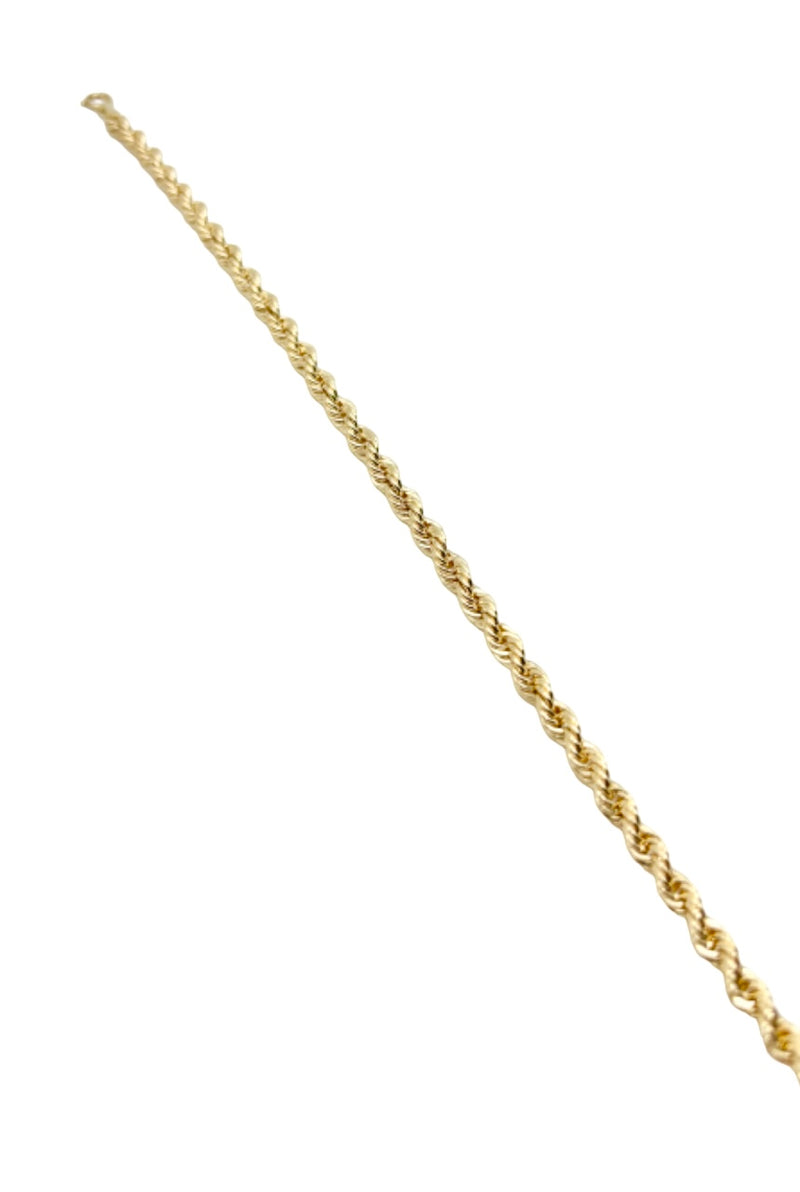 18K GOLD ROPE CHAIN BRACELET - HANDMADE IN ITALY